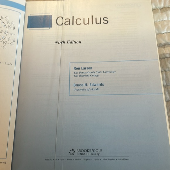 Calculus (Ninth Edition) by Ron Larson & Bruce Edwards Textbook - Picture 11 of 12